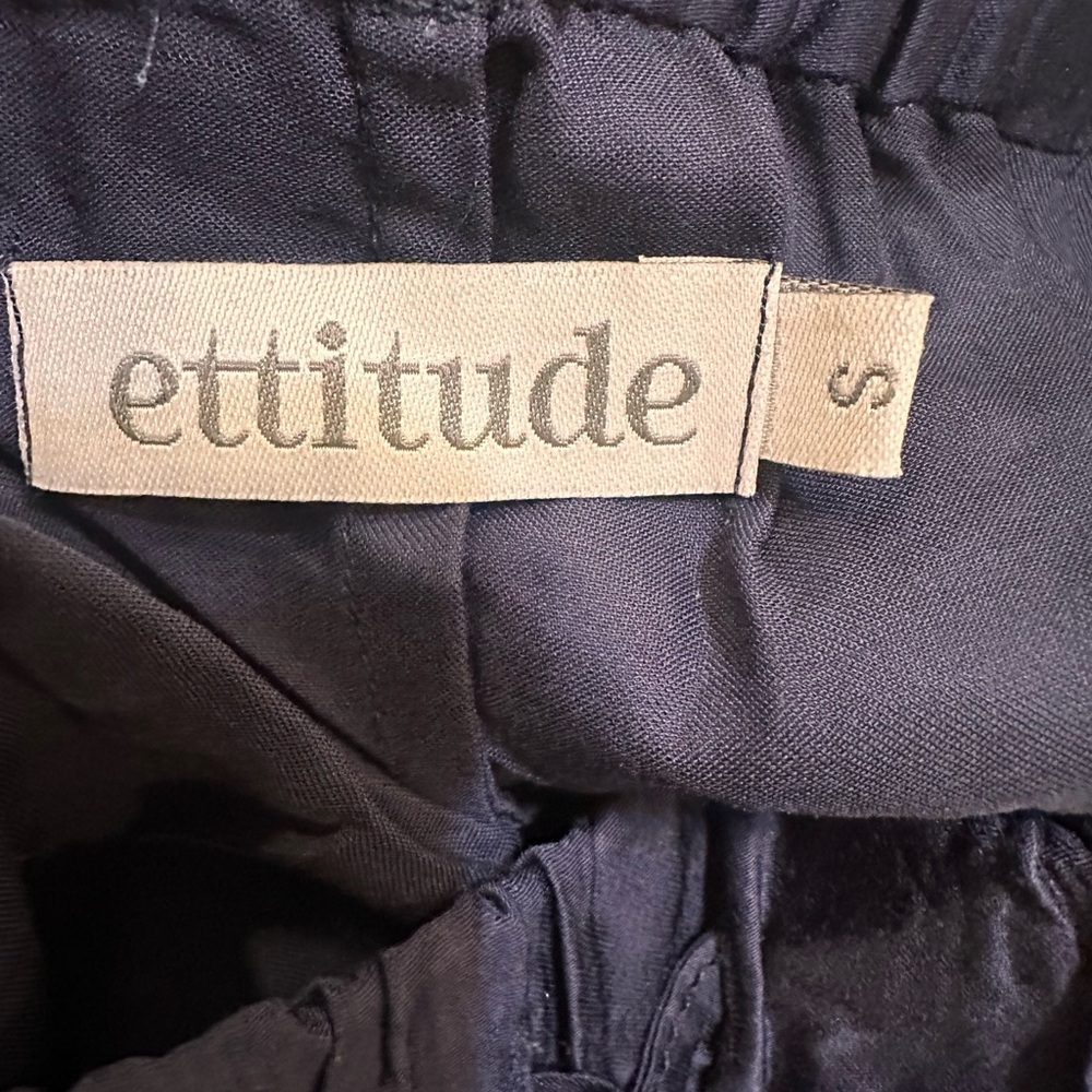 NEW ettitude mens sateen pj shorts‎ in blue - Picture 2 of 5